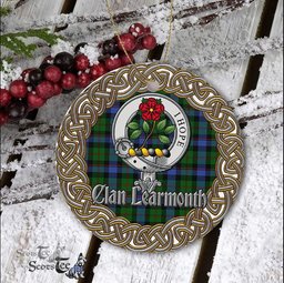 Learmonth Celtic Circle Plaid Ornament Gift. Christmas Tree Ornament Tartan Ornament Great Christmas Ornaments Gift