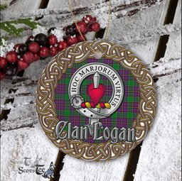 Logan Celtic Circle Plaid Ornament Gift. Christmas Tree Ornament Tartan Ornament Great Christmas Ornaments Gift