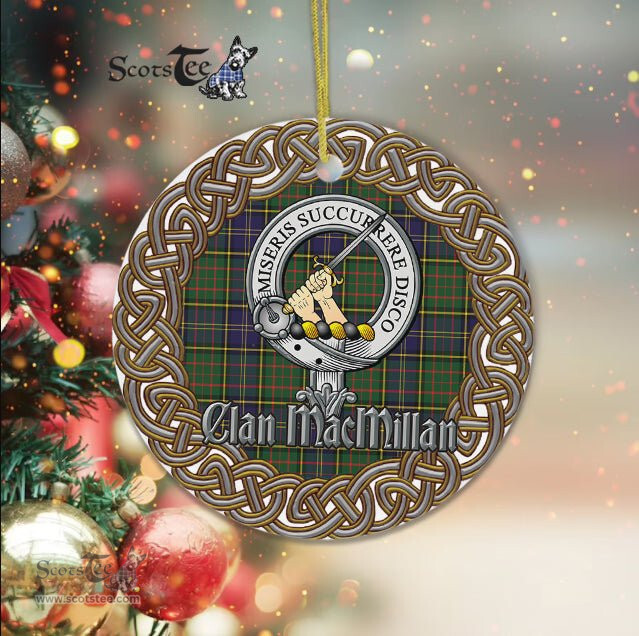 MacMillan Celtic Circle Plaid Ornament Gift. Christmas Tree Ornament Tartan Ornament Great Christmas Ornaments Gift