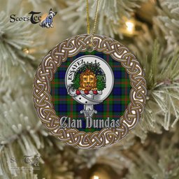 Dundas Celtic Circle Plaid Ornament Gift. Christmas Tree Ornament Tartan Ornament Great Christmas Ornaments Gift