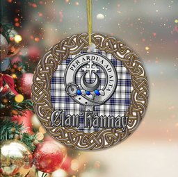 Hannay Celtic CIrcle Plaid Ornament Gift. Christmas Tree Ornament Tartan Ornament Great Christmas Ornaments Gift