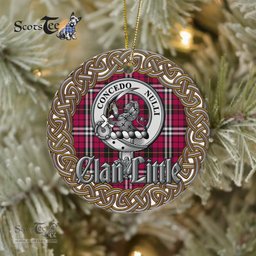 Little Celtic Circle Plaid Ornament Gift. Christmas Tree Ornament Tartan Ornament Great Christmas Ornaments Gift