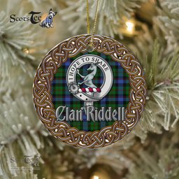 Riddell Hunting Celtic Circle Plaid Ornament Gift. Christmas Tree Ornament Tartan Ornament Great Christmas Ornaments Gift