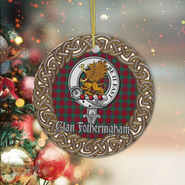 Fotheringham Celtic Circle Large Plaid Ornament Gift. Christmas Tree Ornament Tartan Ornament Great Christmas Ornaments Gift
