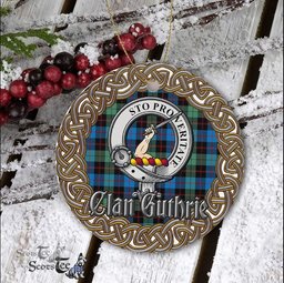 Guthrie Celtic Circle Plaid Ornament Gift. Christmas Tree Ornament Tartan Ornament Great Christmas Ornaments Gift