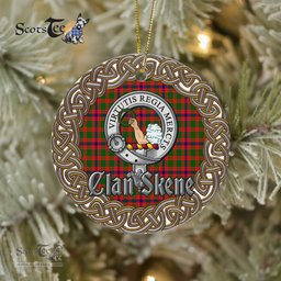 Skene Celtic Circle Plaid Ornament Gift. Christmas Tree Ornament Tartan Ornament Great Christmas Ornaments Gift
