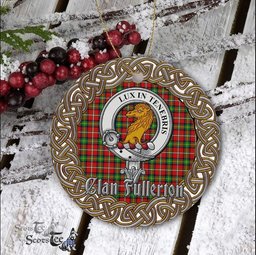 Fullerton Celtic Circle Plaid Ornament Gift. Christmas Tree Ornament Tartan Ornament Great Christmas Ornaments Gift