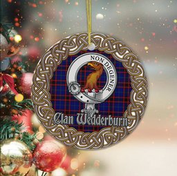 Wedderburn Celtic Circle Plaid Ornament Gift. Christmas Tree Ornament Tartan Ornament Great Christmas Ornaments Gift