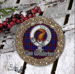 Wedderburn Celtic Circle Plaid Ornament Gift. Christmas Tree Ornament Tartan Ornament Great Christmas Ornaments Gift