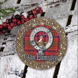 Lumsden Celtic Circle Plaid Ornament Gift. Christmas Tree Ornament Tartan Ornament Great Christmas Ornaments Gift