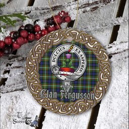 Fergusson Celtic Circle Large Plaid Ornament Gift. Christmas Tree Ornament Tartan Ornament Great Christmas Ornaments Gift