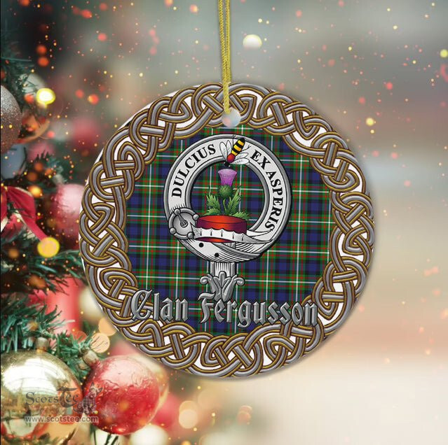 Fergusson Celtic Circle Large Plaid Ornament Gift. Christmas Tree Ornament Tartan Ornament Great Christmas Ornaments Gift