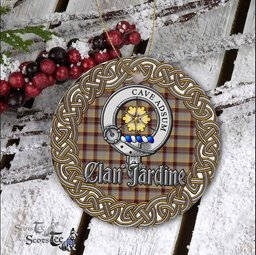 Jardine Celtic Circle Plaid Ornament Gift. Christmas Tree Ornament Tartan Ornament Great Christmas Ornaments Gift