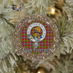 Forrester Celtic Circle Large Plaid Ornament Gift. Christmas Tree Ornament Tartan Ornament Great Christmas Ornaments Gift