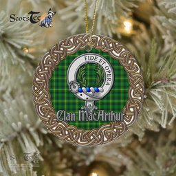 MacArthur Celtic Circle Plaid Ornament Gift. Christmas Tree Ornament Tartan Ornament Great Christmas Ornaments Gift