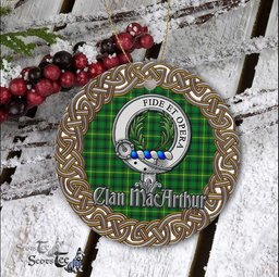 MacArthur Celtic Circle Plaid Ornament Gift. Christmas Tree Ornament Tartan Ornament Great Christmas Ornaments Gift