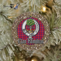 Hamilton Christmas Ornament Hamilton Celtic Circle Plaid Ornament Gift. Christmas Tree Ornament Tartan Ornament Great Christmas Ornaments Gift