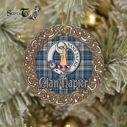 Napier Celtic Circle Plaid Ornament Gift. Christmas Tree Ornament Tartan Ornament Great Christmas Ornaments Gift