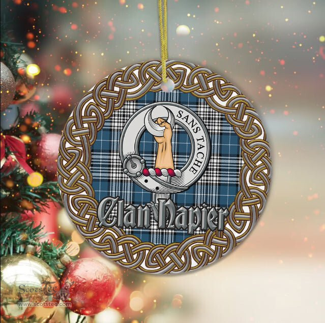 Napier Celtic Circle Plaid Ornament Gift. Christmas Tree Ornament Tartan Ornament Great Christmas Ornaments Gift