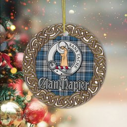 Napier Celtic Circle Plaid Ornament Gift. Christmas Tree Ornament Tartan Ornament Great Christmas Ornaments Gift