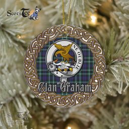 Graham Celtic Circle Plaid Ornament Gift. Christmas Tree Ornament Tartan Ornament Great Christmas Ornaments Gift