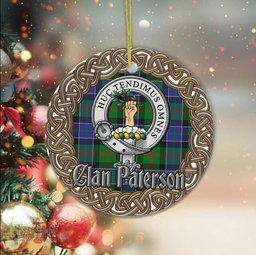 Paterson Celtic Circle Plaid Ornament Gift. Christmas Tree Ornament Tartan Ornament Great Christmas Ornaments Gift