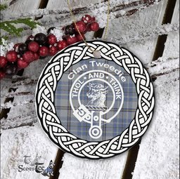 Tweedie Celtic Circle Plaid Ornament Gift. Christmas Tree Ornament Tartan Ornament Great Christmas Ornaments Gift