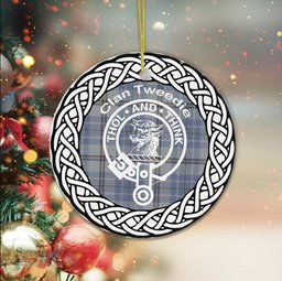 Tweedie Celtic Circle Plaid Ornament Gift. Christmas Tree Ornament Tartan Ornament Great Christmas Ornaments Gift