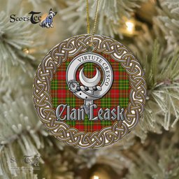 Leask Celtic Circle Plaid Ornament Gift. Christmas Tree Ornament Tartan Ornament Great Christmas Ornaments Gift