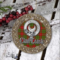 Leask Celtic Circle Plaid Ornament Gift. Christmas Tree Ornament Tartan Ornament Great Christmas Ornaments Gift