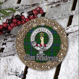 Henderson Celtic Circle Plaid Ornament Gift. Christmas Tree Ornament Tartan Ornament Great Christmas Ornaments Gift