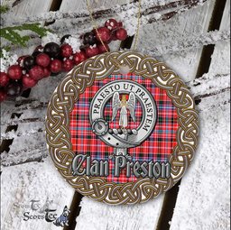 Preston Celtic Circle Plaid Ornament Gift. Christmas Tree Ornament Tartan Ornament Great Christmas Ornaments Gift