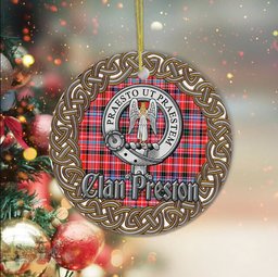 Preston Celtic Circle Plaid Ornament Gift. Christmas Tree Ornament Tartan Ornament Great Christmas Ornaments Gift