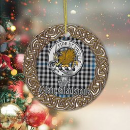 Gladstone Celtic Circle Plaid Ornament Gift. Christmas Tree Ornament Tartan Ornament Great Christmas Ornaments Gift