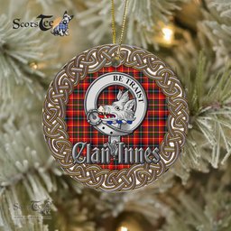 Innes Celtic Circle Plaid Ornament Gift. Christmas Tree Ornament Tartan Ornament Great Christmas Ornaments Gift