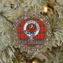 Sandilands Celtic Circle Plaid Ornament Gift. Christmas Tree Ornament Tartan Ornament Great Christmas Ornaments Gift