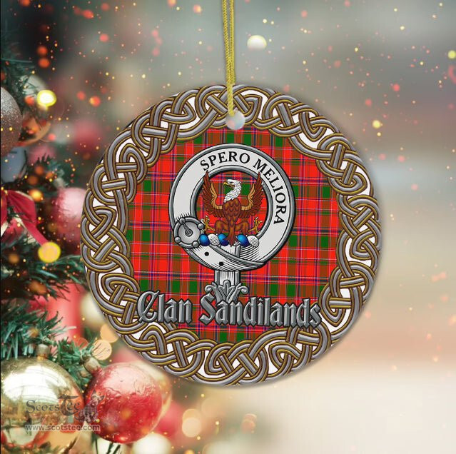Sandilands Celtic Circle Plaid Ornament Gift. Christmas Tree Ornament Tartan Ornament Great Christmas Ornaments Gift