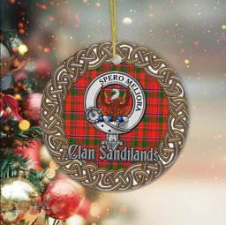 Sandilands Celtic Circle Plaid Ornament Gift. Christmas Tree Ornament Tartan Ornament Great Christmas Ornaments Gift