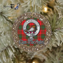 MacAulay Celtic Circle Plaid Ornament Gift. Christmas Tree Ornament Tartan Ornament Great Christmas Ornaments Gift