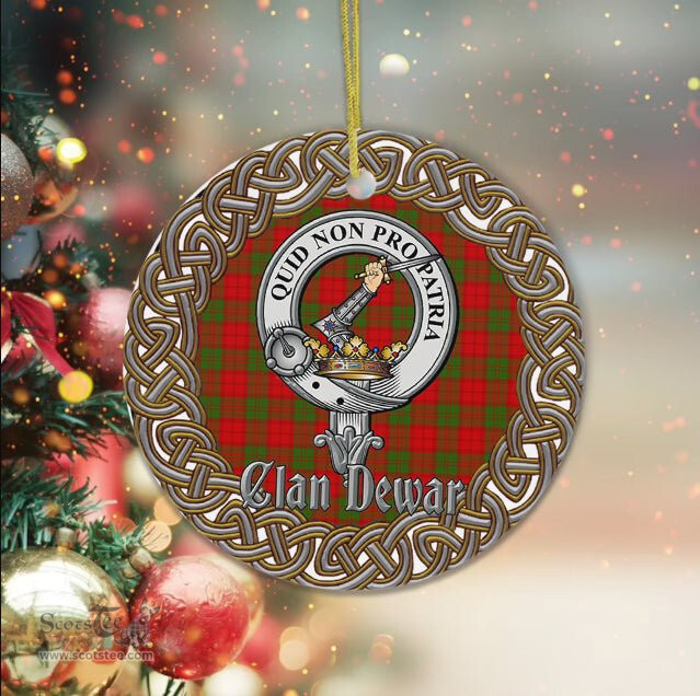 Dewar Celtic Circle Plaid Ornament Gift. Christmas Tree Ornament Tartan Ornament Great Christmas Ornaments Gift