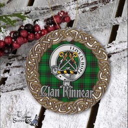 Kinnear Celtic Circle Plaid Ornament Gift. Christmas Tree Ornament Tartan Ornament Great Christmas Ornaments Gift
