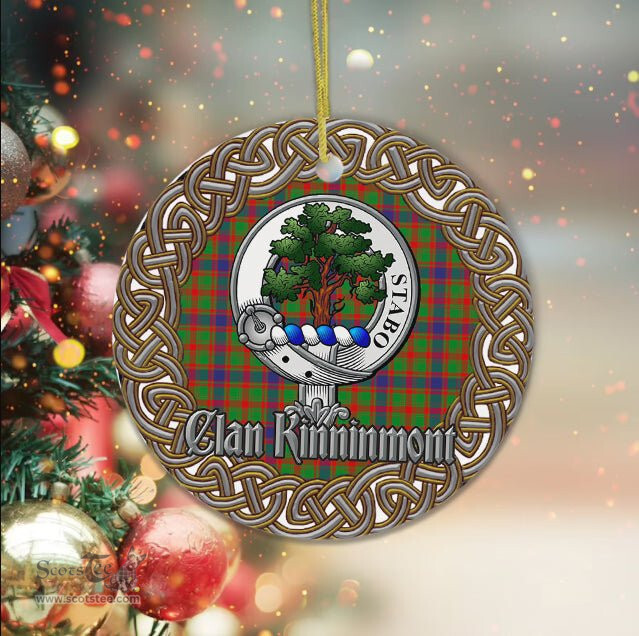 Kinninmont Celtic Circle Plaid Ornament Gift. Christmas Tree Ornament Tartan Ornament Great Christmas Ornaments Gift