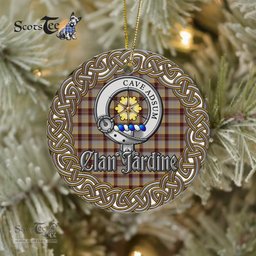 Jardine Celtic Circle Plaid Ornament Gift. Christmas Tree Ornament Tartan Ornament Great Christmas Ornaments Gift