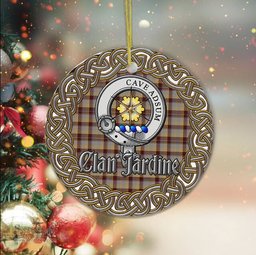 Jardine Celtic Circle Plaid Ornament Gift. Christmas Tree Ornament Tartan Ornament Great Christmas Ornaments Gift