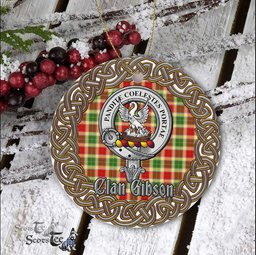 Gibson Celtic Circle Plaid Ornament Gift. Christmas Tree Ornament Tartan Ornament Great Christmas Ornaments Gift