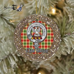 Gibson Celtic Circle Plaid Ornament Gift. Christmas Tree Ornament Tartan Ornament Great Christmas Ornaments Gift