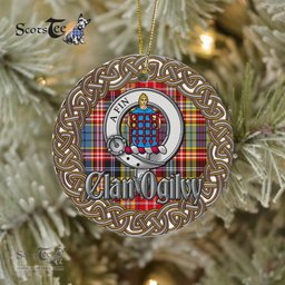 Ogilvie Celtic Circle Plaid Ornament Gift. Christmas Tree Ornament Tartan Ornament Great Christmas Ornaments Gift