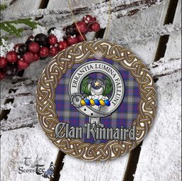 Kinnaird Celtic Circle Plaid Ornament Gift. Christmas Tree Ornament Tartan Ornament Great Christmas Ornaments Gift