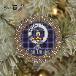 Dunlop Celtic Circle Plaid Ornament Gift. Christmas Tree Ornament Tartan Ornament Great Christmas Ornaments Gift