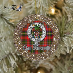 Somerville Celtic Circle Plaid Ornament Gift. Christmas Tree Ornament Tartan Ornament Great Christmas Ornaments Gift